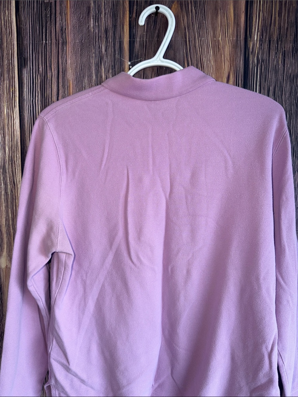 L.L.Bean Women’s Long Sleeve Polo Shirt Large Lavender Pink 100% Cotton Casual - Picture 14 of 15
